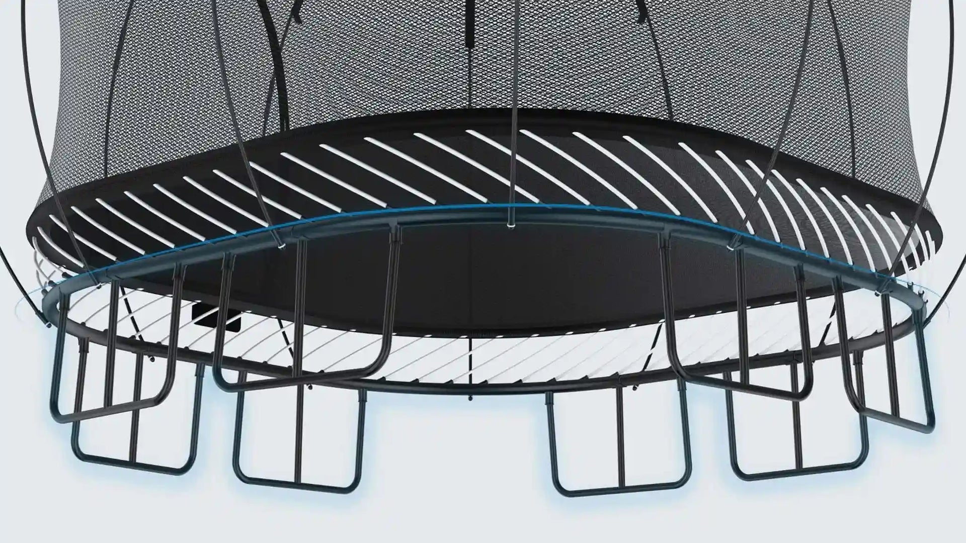 Springfree trampoline hidden frame