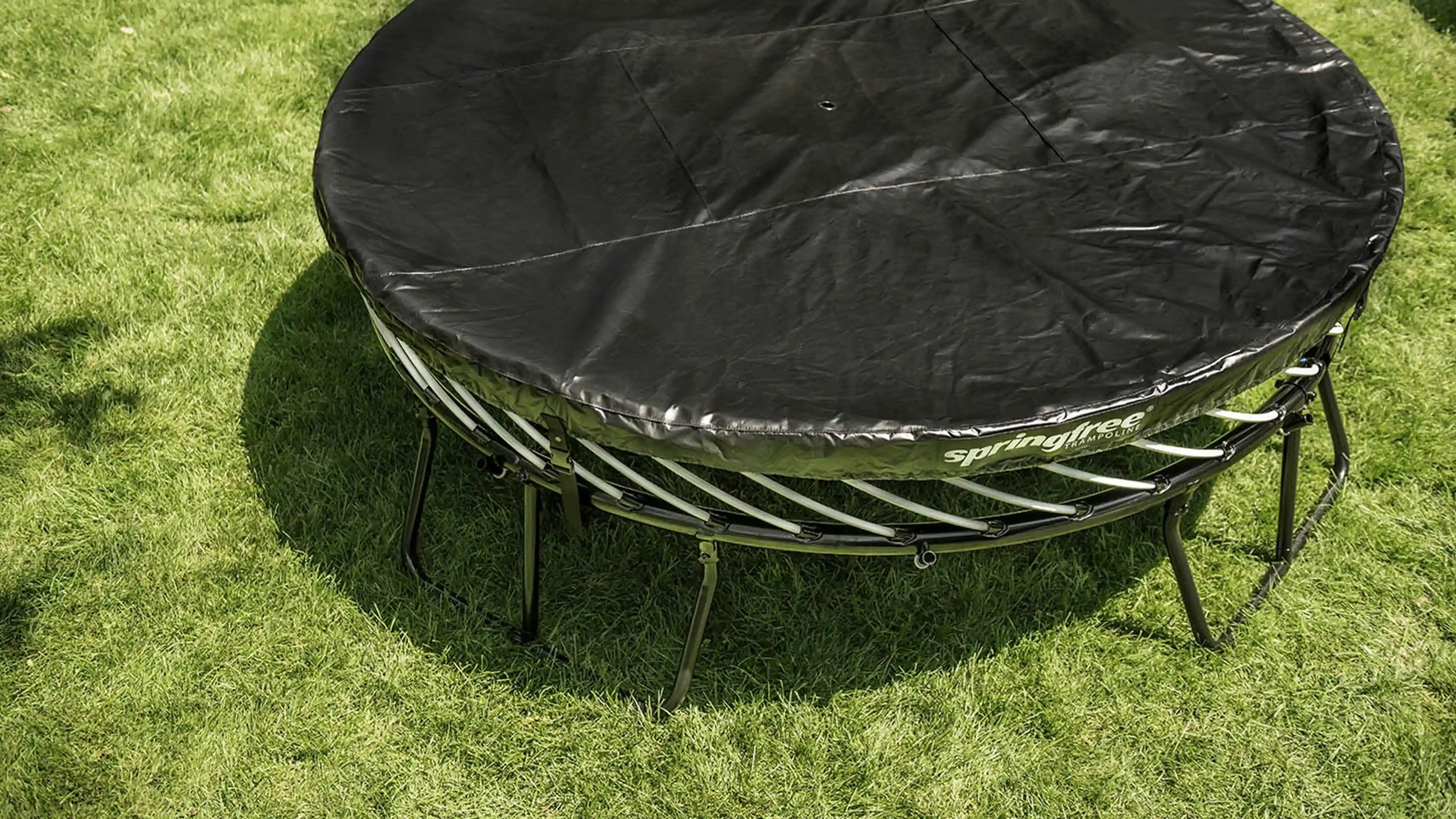 outdoor trampoline with cover